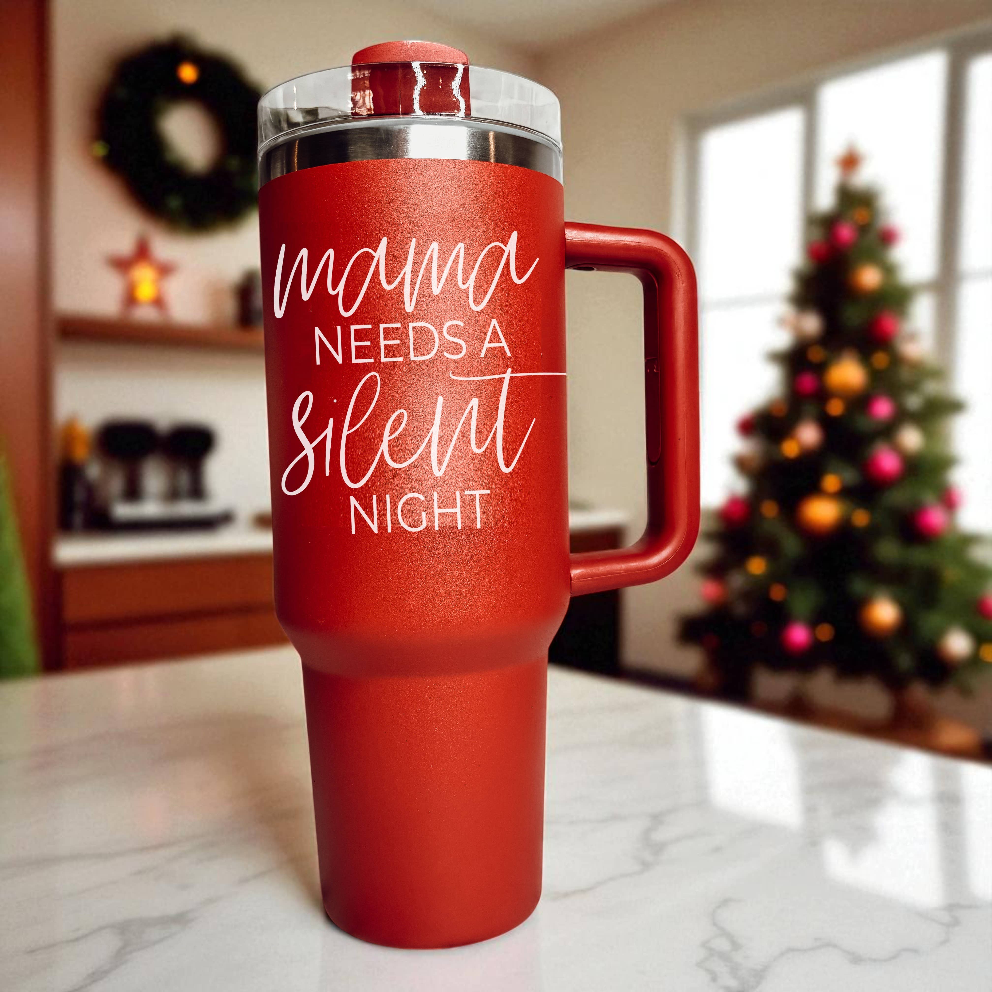 Gia Roma - Wholesale Insulated Mug/Tumbler - Funny Christmas Coffee Mugs, Red Holiday Tumblers With Straw7