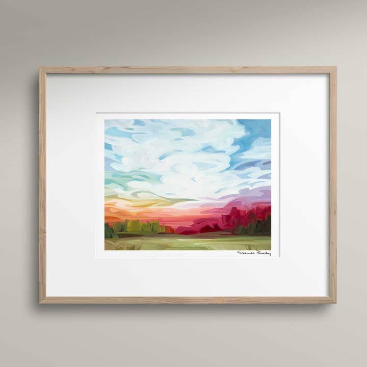 'Summer Love' | Pittura al tramonto estivo | stampa d'arte per la vendita all'ingrosso da parte di Susannah Bleasby Art