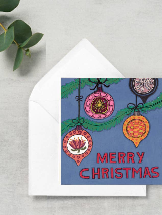 gift enclosure cards - ornaments -blue for wholesale by Blueberry Road Cards