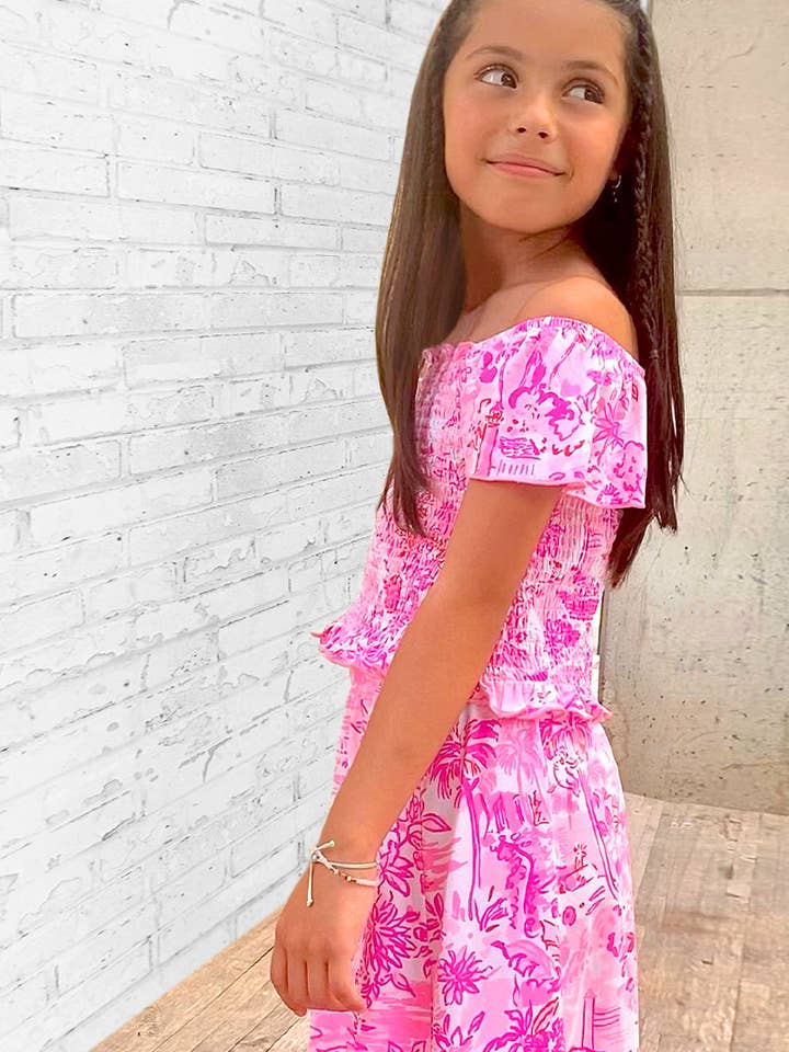 GKSS-3171B-Q74 Girl's 2 pcs Maxi Skirt Set w/ Smocking Top for wholesale by Cutie Patootie Clothing