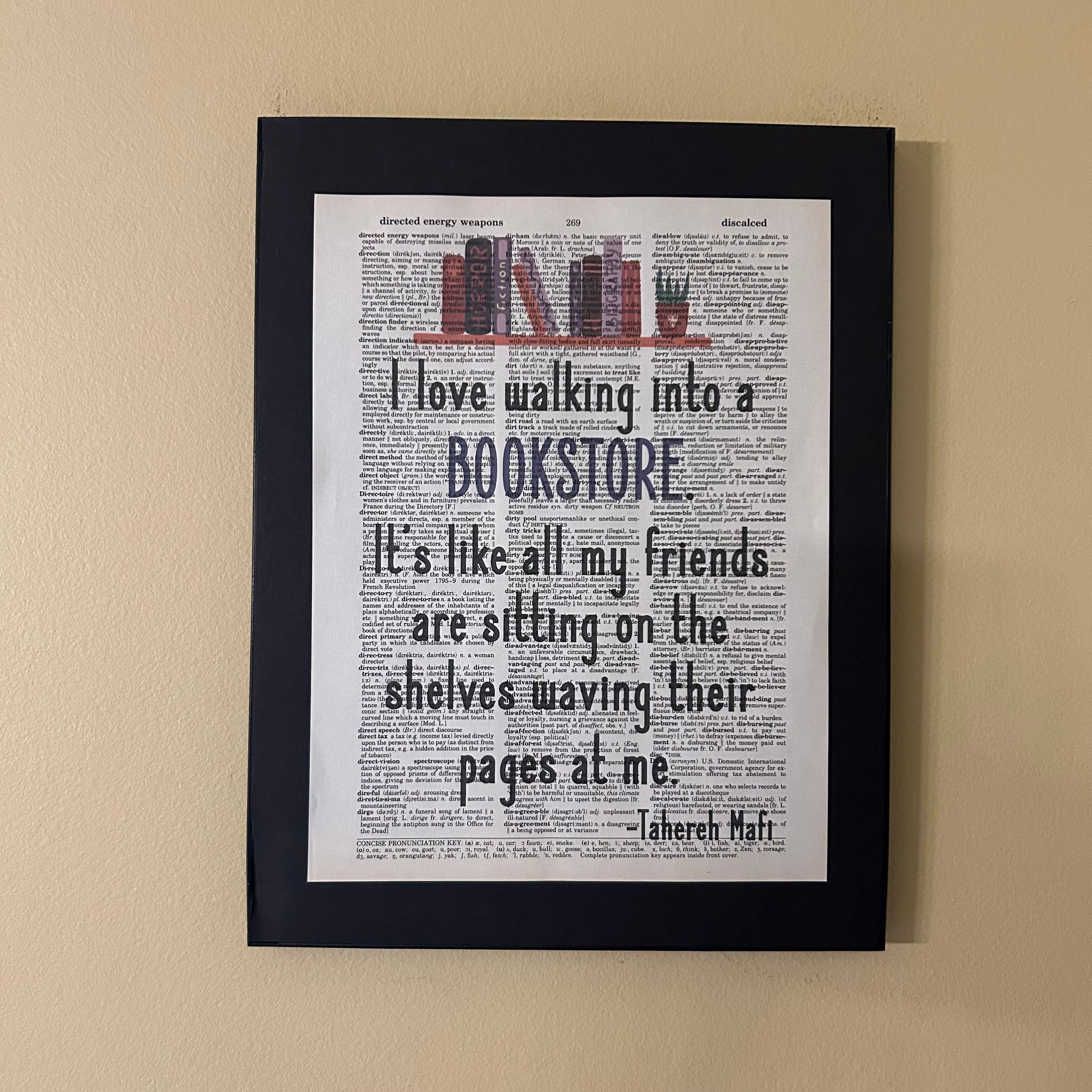 Bookish Birds - Wholesale Art Print - I love walking into a | Dictionary Print | Vintage Book Art1