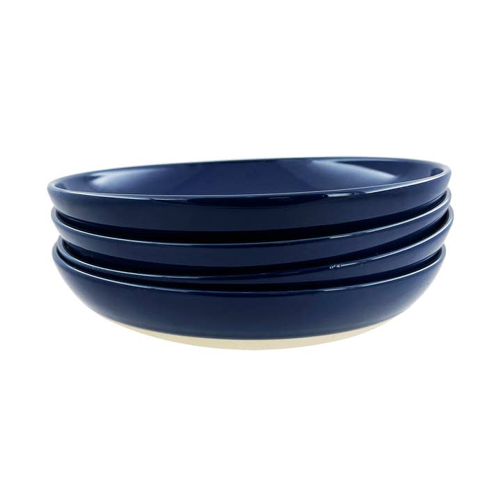 Set/4 schaal Bisque Pasta Bowl - Indigo voor wholesale door Canvas Home