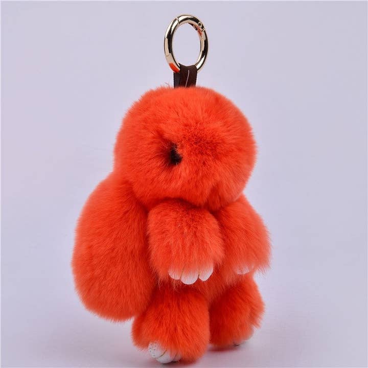 Plush Looks - Wholesale Keychain – Women's - Rex Rabbit Fur Cute Bunny Doll Bag Pendant Keyring7