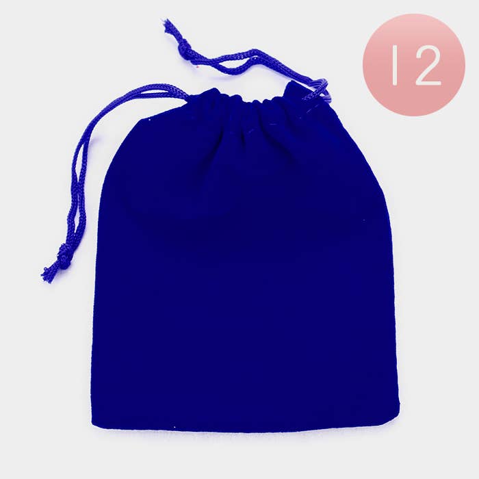 Sensibling Corp. - Wholesale Gift Bag - 12PCS - Solid Velvet Drawstring Gift Bags