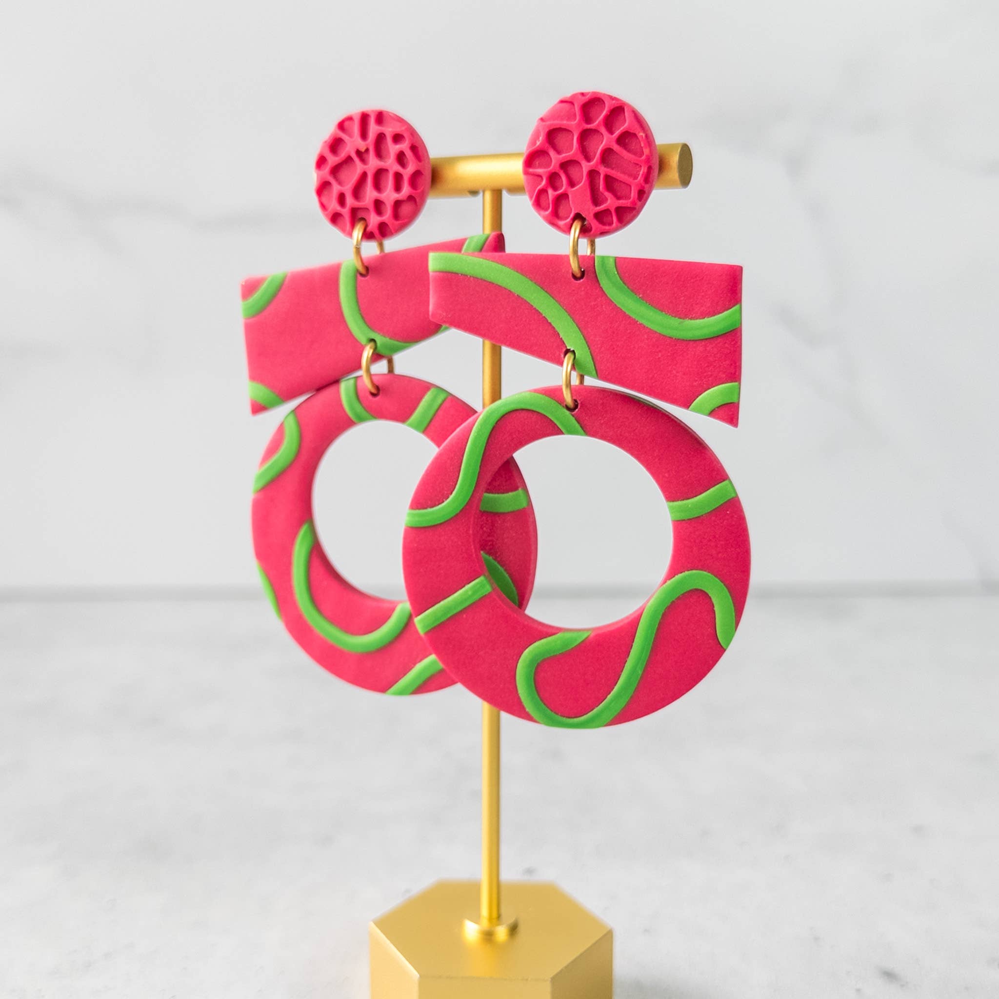 Stunning Statements - Wholesale Dangle Earrings - Poppy Clay Dangle Earrings 4