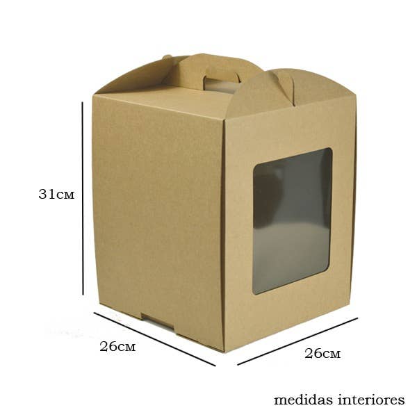La Bom Box - Wholesale Gift box - 26x26x31cm — Cake box (KRAFT) W/WINDOW