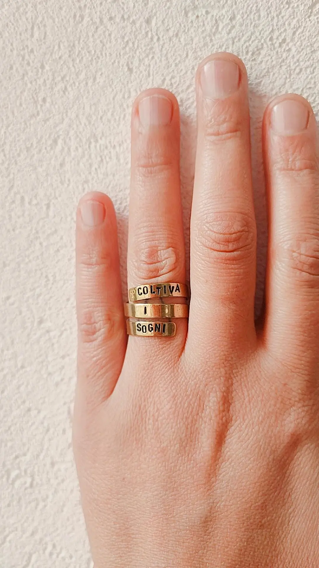 Loti jewels - Wholesale Band/Stacked Ring - ROUND BRASS RING WITH ENGRAVING15