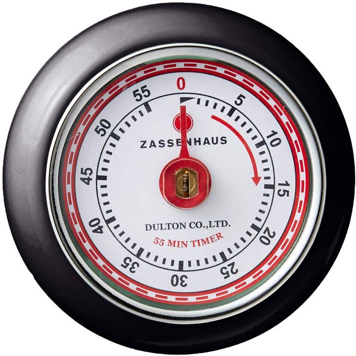 Frieling USA - Wholesale Timer - "Retro" Kitchen Timer, Black, 2.75” x 1.25"