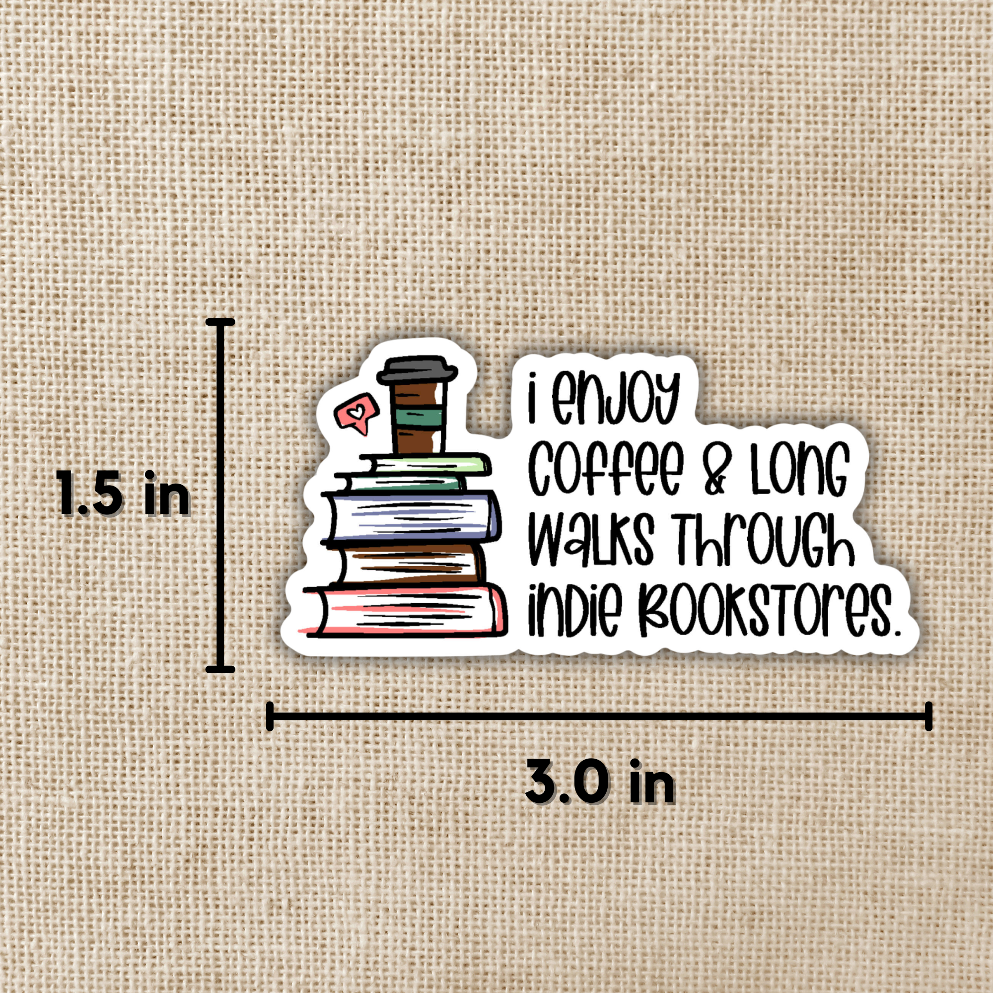 Kingdom of Threads - Wholesale Sticker - Long Walks In Indie Bookstores Sticker1