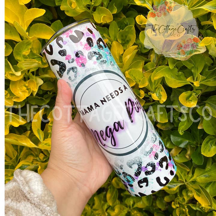 Mama Needs A Mega Pint, Hearsay Brewing co, Megapint Tumbler for wholesale by TheCottageCraftsCo