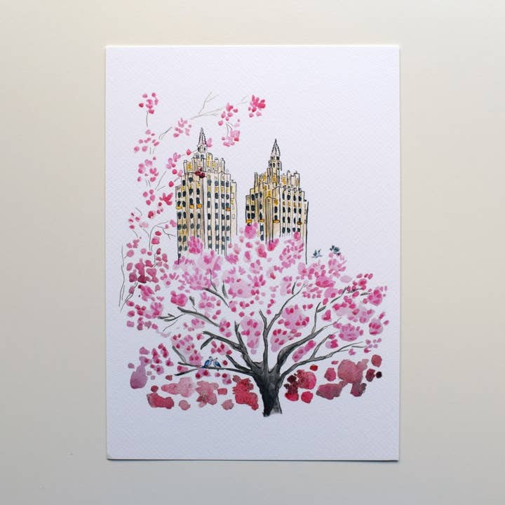 New York in Bloom Print for wholesale by Home-Drawn illustrations by Aurélie