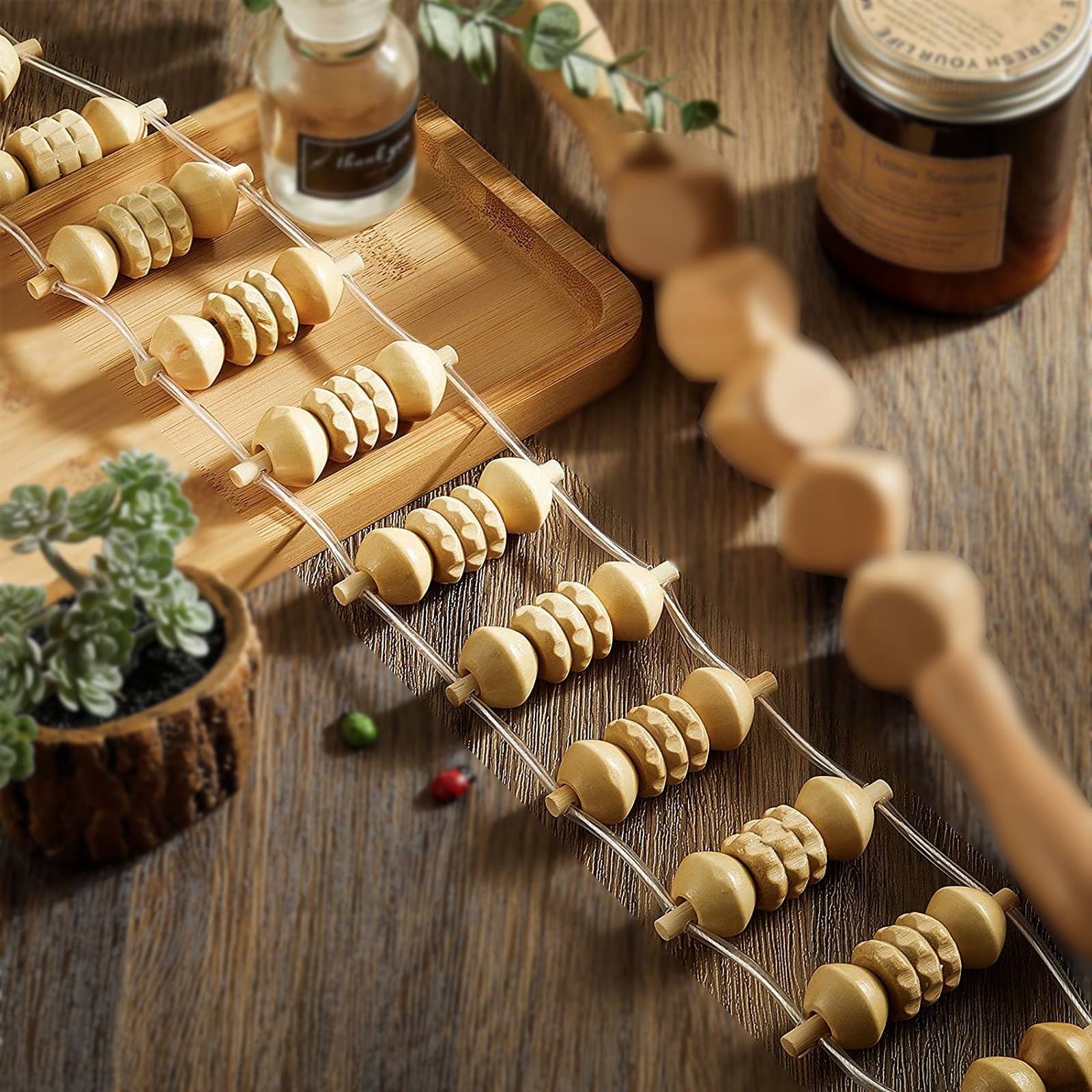 Zen'Arôme - Wholesale Body Massager - Wooden Massage Strap - 10 Stimulation Zones5