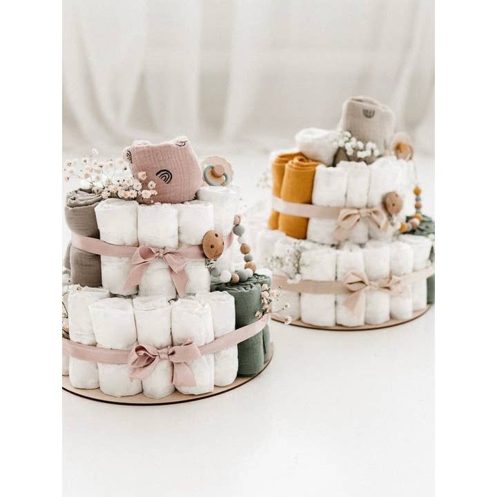 TISU - Wholesale New Mom Gift Box/Set - TISU diaper cake, Beige