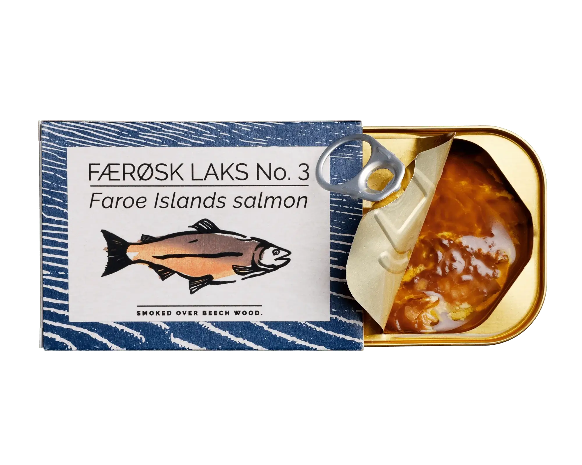 FANGST - Wholesale Tinned Fish - Fangst Færøsk Laks No.3 Smoked Over Beech Wood 110g1