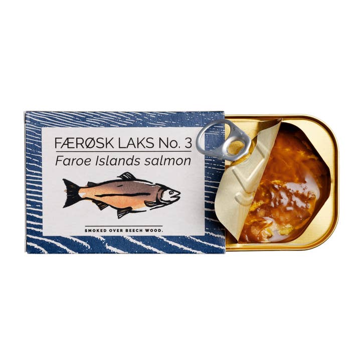 FANGST - Wholesale Tinned Fish - Fangst Færøsk Laks No.3 Smoked Over Beech Wood 110g1
