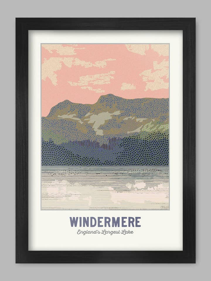 Windermere - Engels grootste meer - Lake District posterafdruk voor wholesale door The Northern Line
