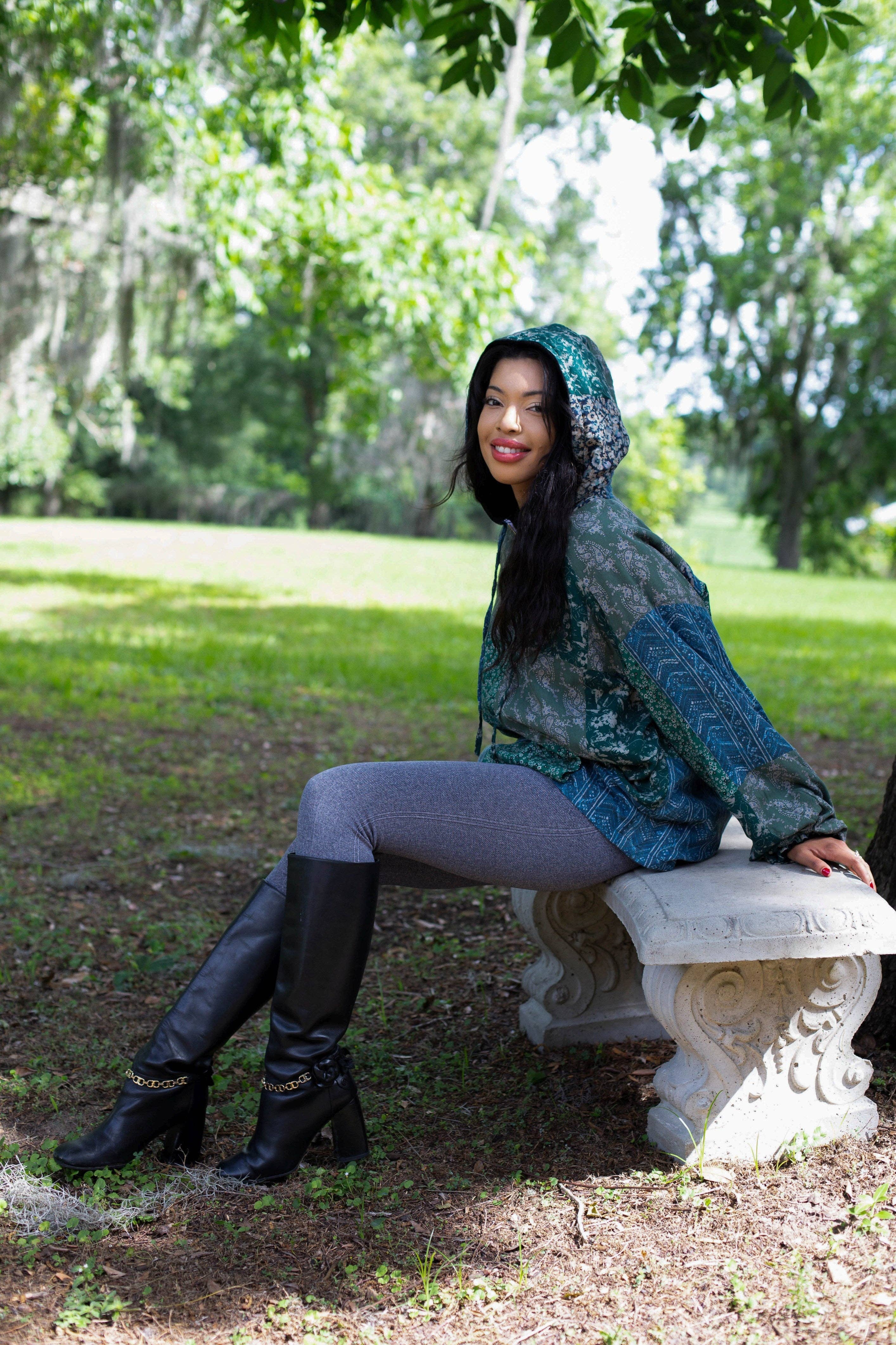 Sacred Threads - Wholesale Hoodie - Women's - Patchwork Rayon Hoodie4