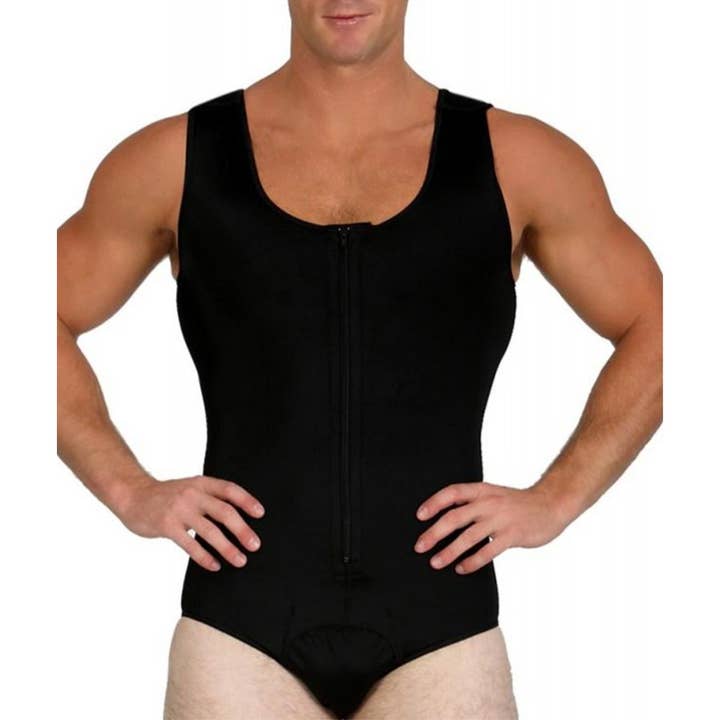 InstantRecoveryMD Men's Compression Post-Surgical Tank Bodysuit MD308 for wholesale by InstantFigure