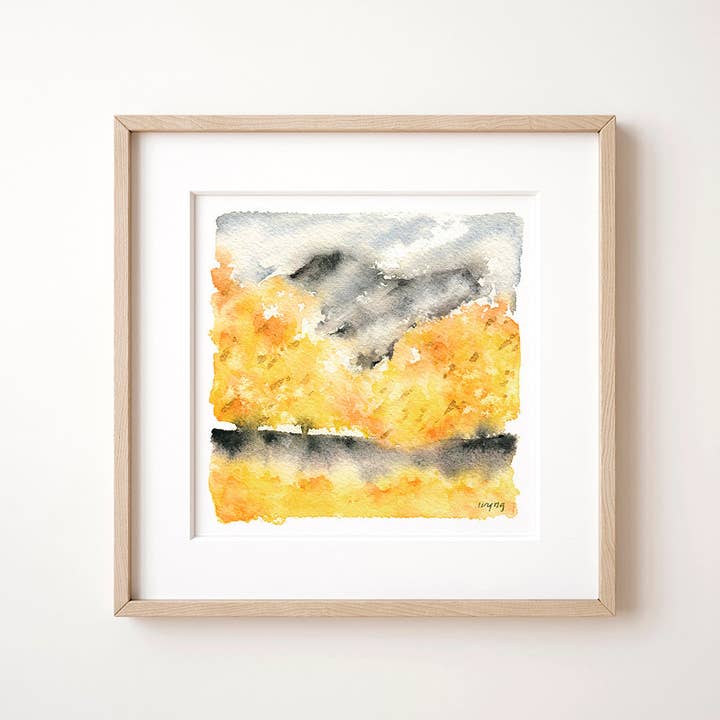 Mountains in the Fall | Art Print for wholesale by Ivywild Studio