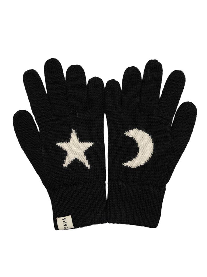 Lunar Baby alpaca Star and Moon Gloves for wholesale by YAPA