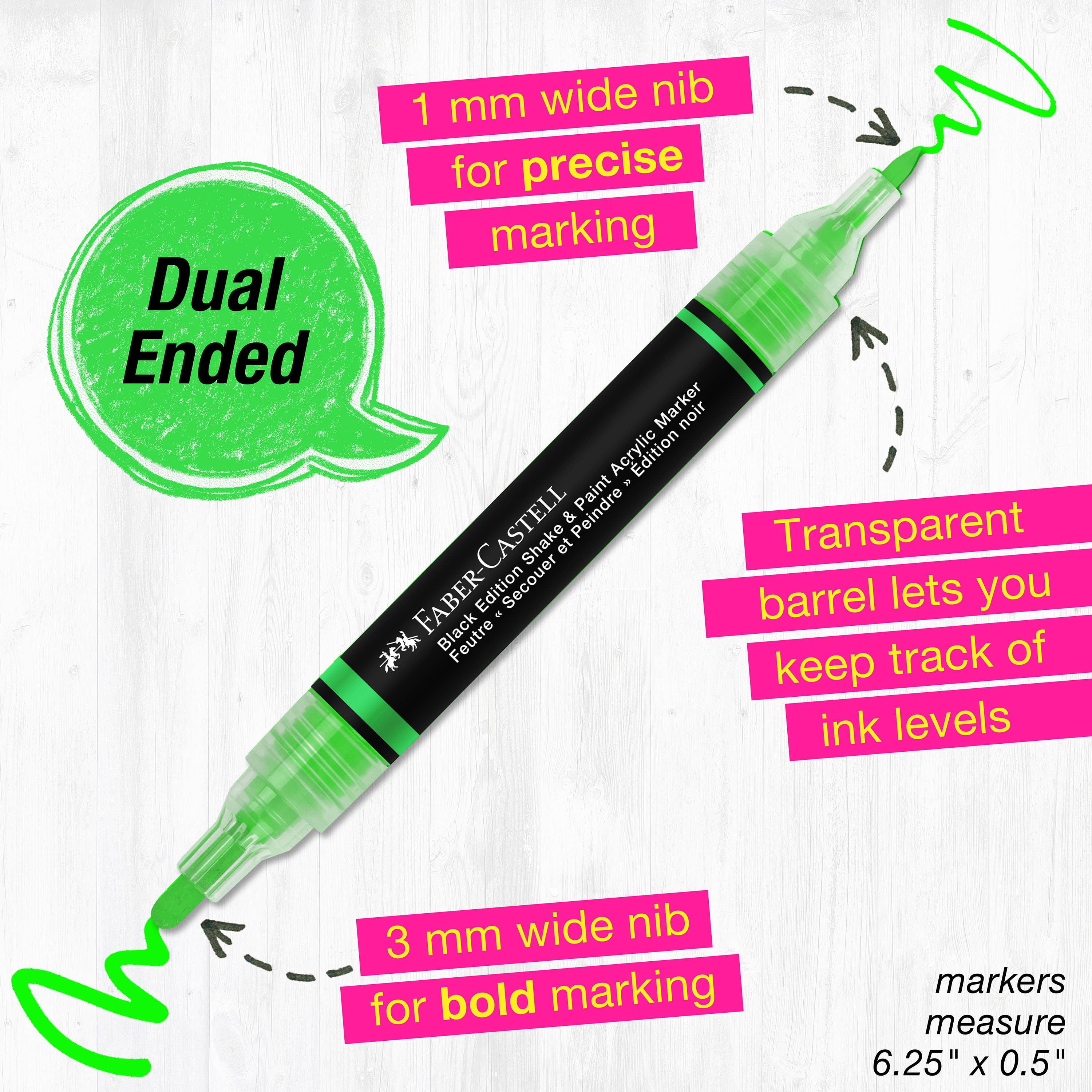 Faber-Castell / Creativity for Kids - Vente Marqueurs - Marqueurs Acryliques Shake & Paint 4 Ct Couleurs Néon2