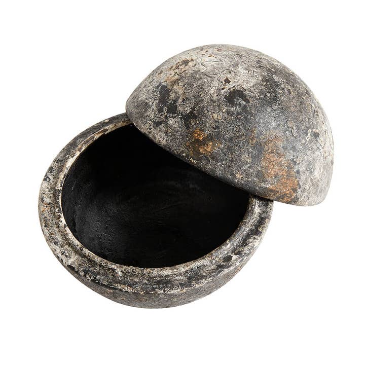 BIDKhome - Wholesale Decorative Box - Bonbonniere Echo 15 cm - Rust Grey4