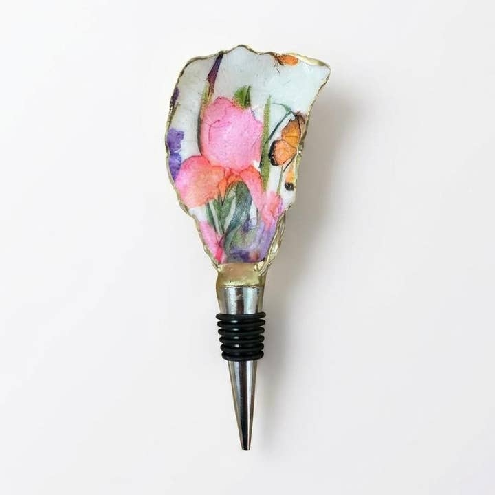 Bouchon d'huître en forme de fleur de papillon|Or|5-11,5 cm pour la vente par Shell Yeah By Jaks LLC