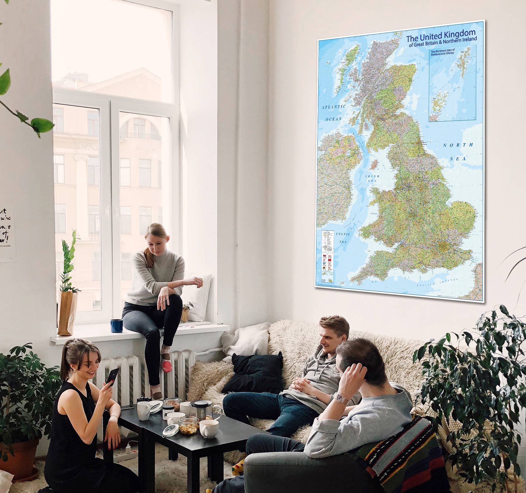 Close Up GmbH - Wholesale Map - United Kingdom 2020 Map - MAPS IN MINUTES 100 x 140 cm1