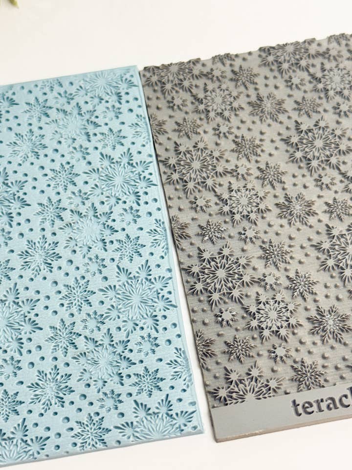Snöflinga #1 Gummitexturmatta för polymerlera för wholesale av Tera Clay