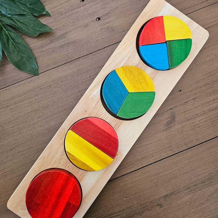 Q Toys - Wholesale Puzzle – Child - Square Fraction Puzzle1