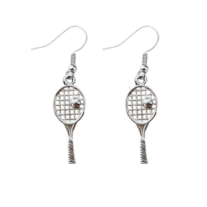 Born to Rally - Wholesale Dangle earrings - Tennis Racket Dangle Earrings