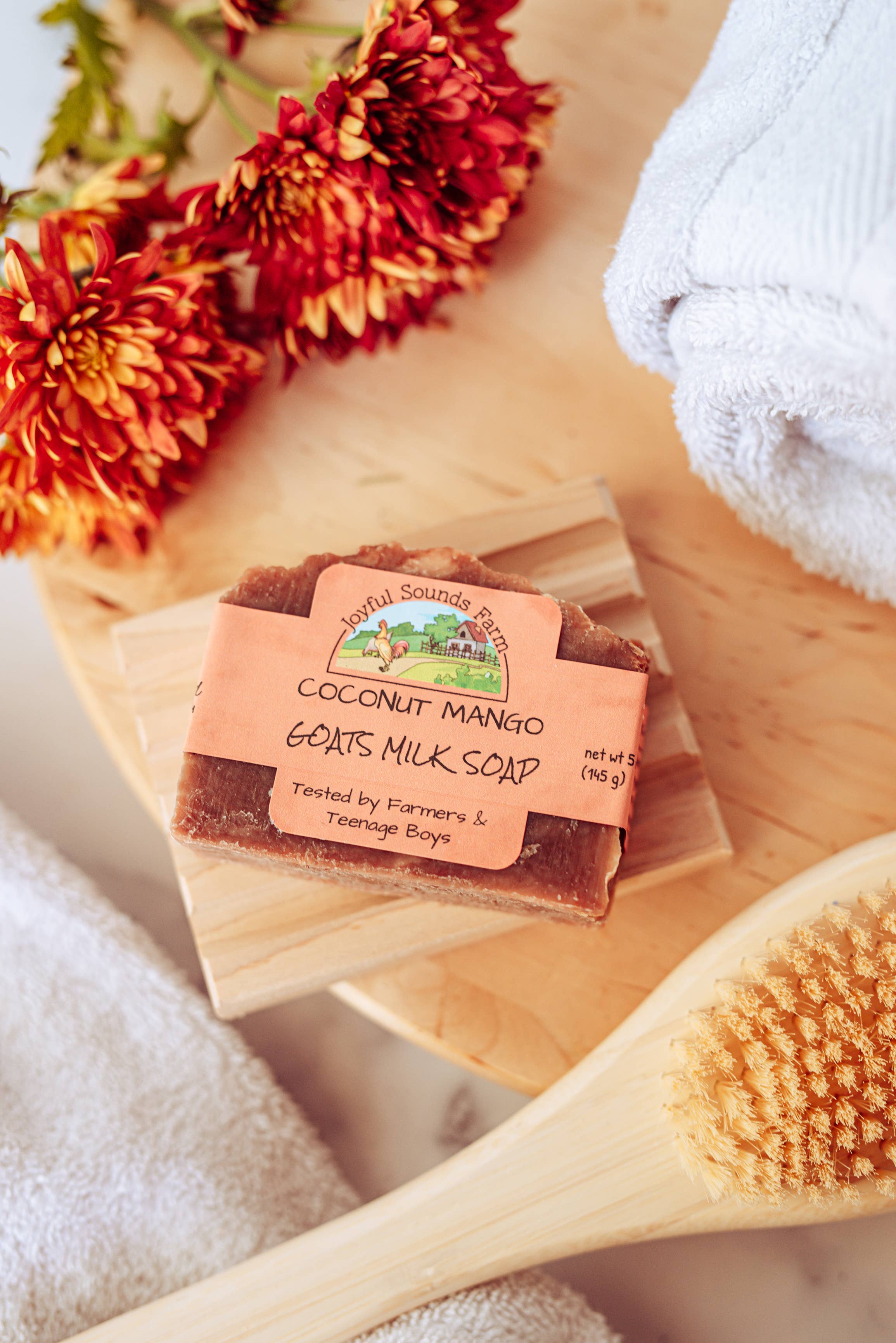 Joyful Sounds Farm - Vente Set de bain et corps - Coffret cadeau de savon au lait de chèvre, anniversaire, appréciation, soins personnels3