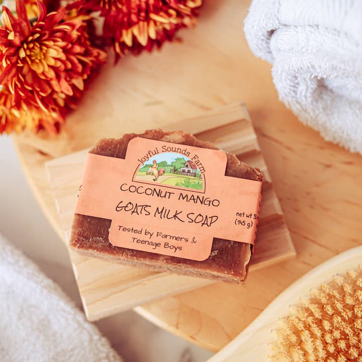 Joyful Sounds Farm - Vente Set de bain et corps - Coffret cadeau de savon au lait de chèvre, anniversaire, appréciation, soins personnels3