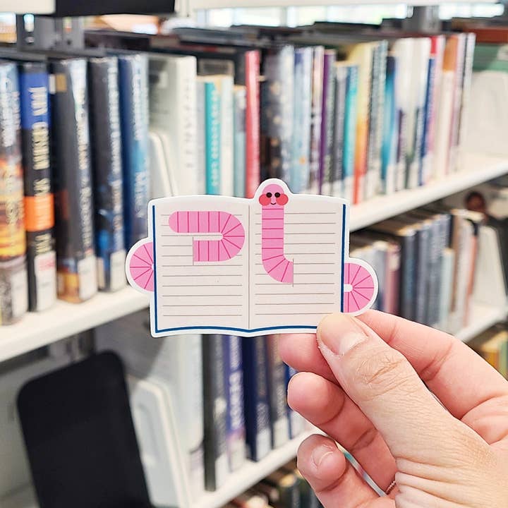 Adesivo Bookworm per la vendita all'ingrosso da parte di Mad Love Creative Co.