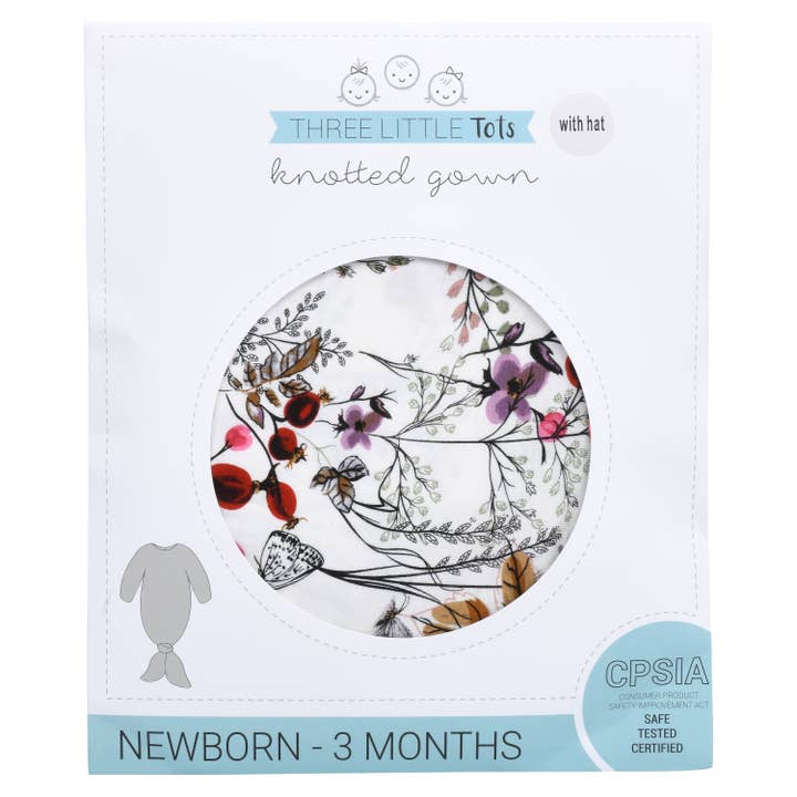 Three Little Tots - Wholesale Babygown - Baby - Floral Flower Knotted Gown11