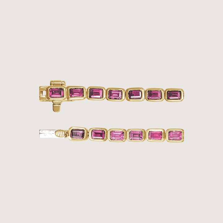 Whxte Atelier - Wholesale Tennis Bracelet - THE HEART'S HORIZON PINK TOURMALINE TENNIS BRACELET2