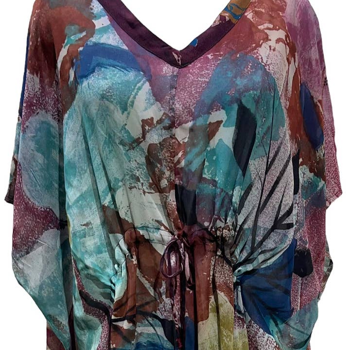 PRG5681 Sheer Avatar Pure Silk Maxi Kaftan for wholesale by sariKNOTsari