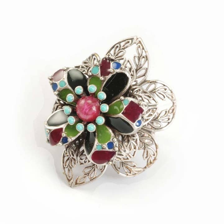 Sweet Romance Jewelry - Wholesale Cocktail/Statement Ring - Desert Gypsy Flower Ring