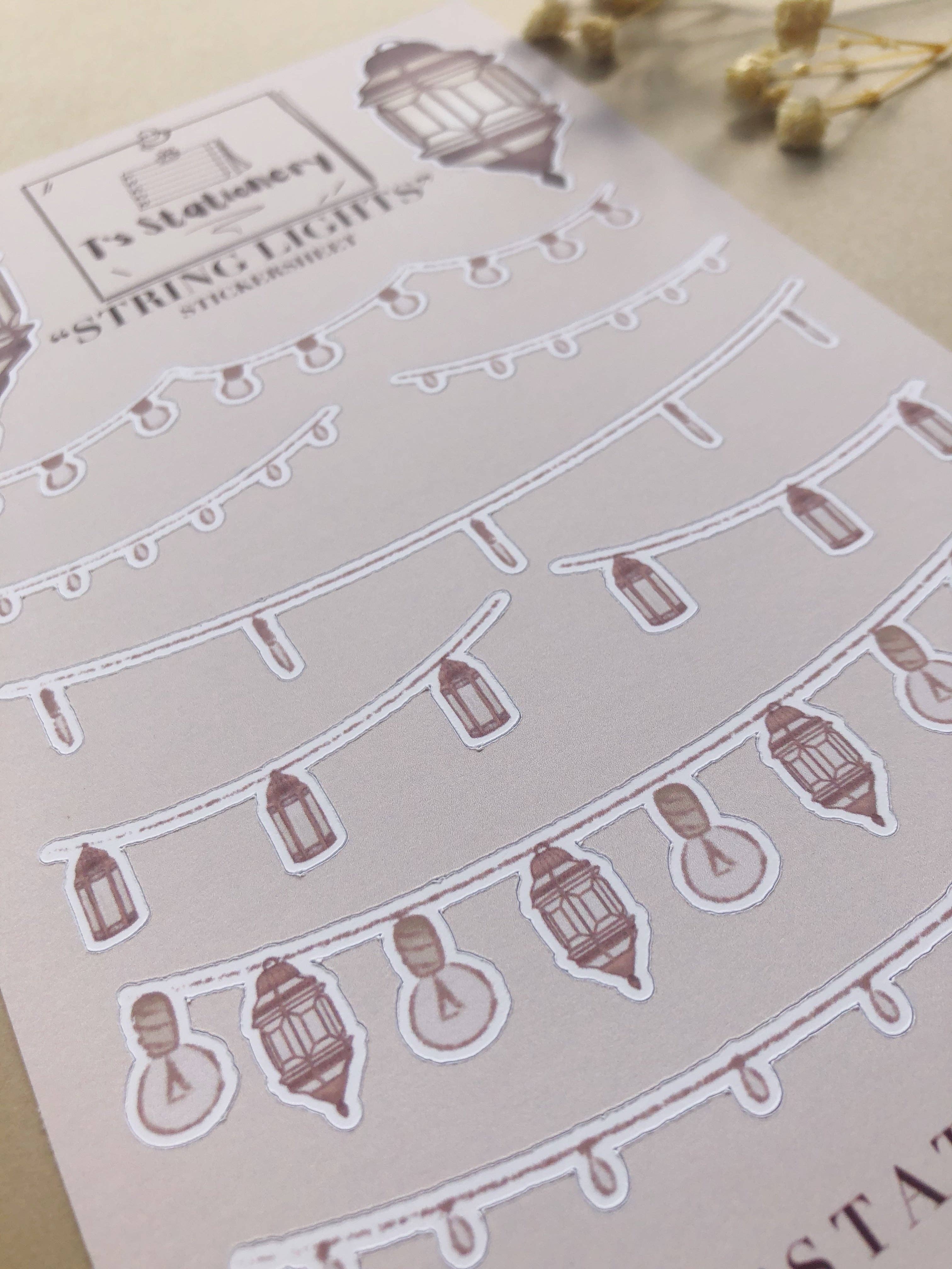T's Stationery - Wholesale Sticker - "String Lights"  Sticker Sheet4