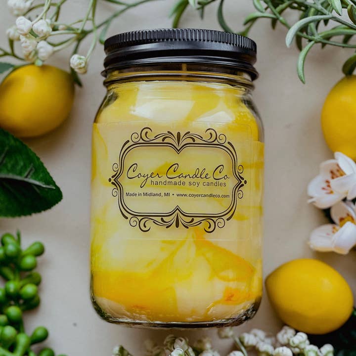 16 oz Candle Jars - Sunburst Lemon Bars for wholesale by Coyer Candle Co.