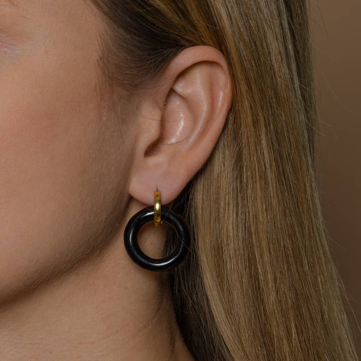 "Lucia" Argolas Com Maxi Charme por atacado de FreakyFoxx porcelain