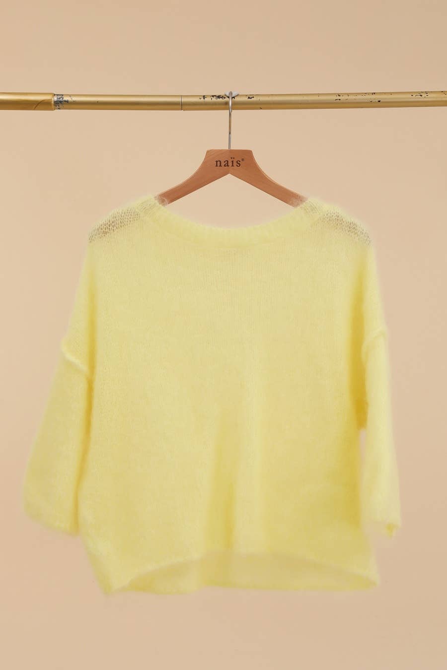 NAÏS PARIS - Vendita all'ingrosso Maglione tricot - Donna - Maglione a maniche corte e collo rotondo in 80% kid mohair5