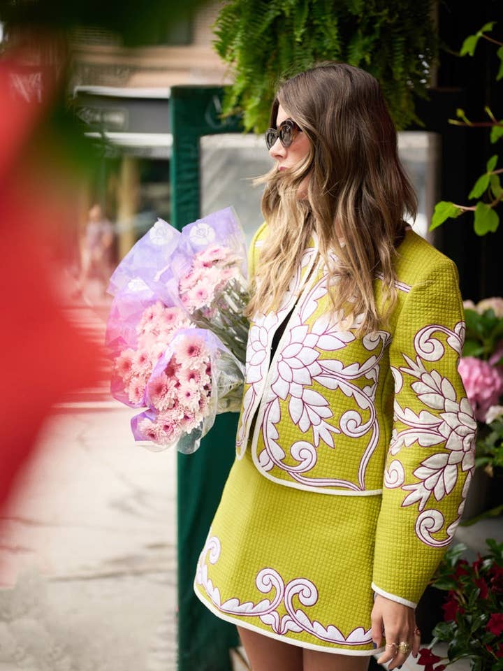 Brooks Avenue - Wholesale Jacket - Women's - Mimi Quilted Jacket - Pear Trapunto9