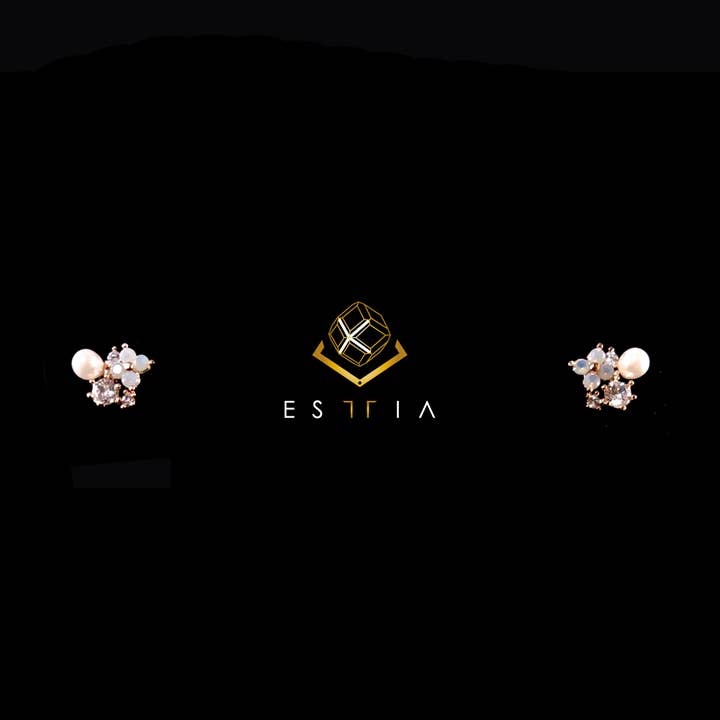 Kara petite cubic stud earrings for wholesale by Esttia