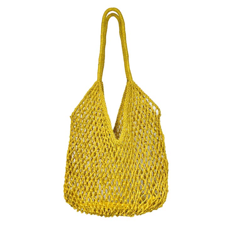 Anju Jewelry - Wholesale Tote Bag - Women's - Lucia Open Weave Jute Tote