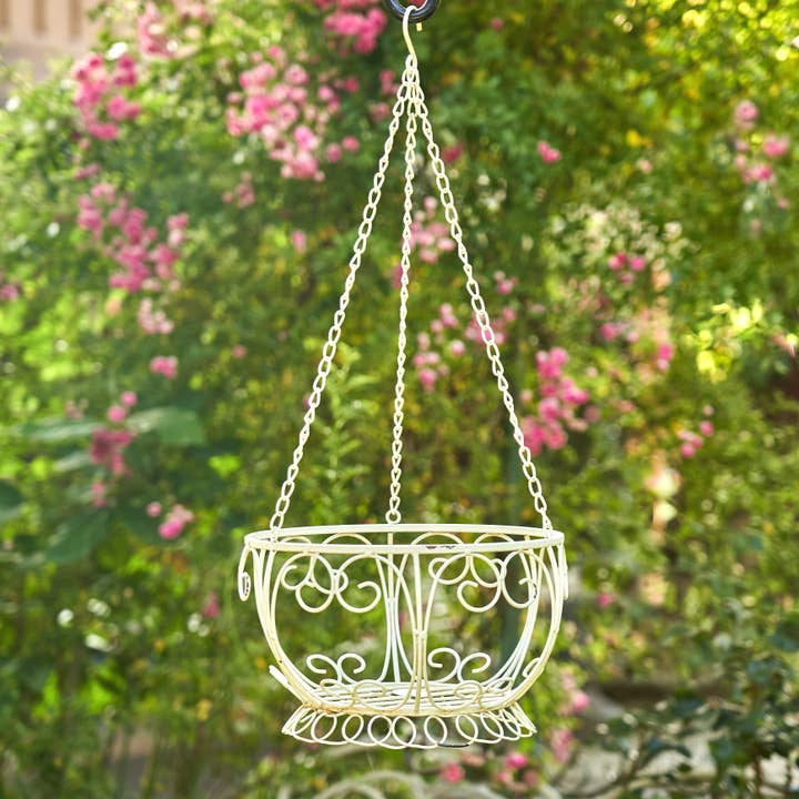 Zaer Ltd. International - Wholesale Hanging Planter - Hanging Iron Basket Planter "Paris 1968" - 3 Colors