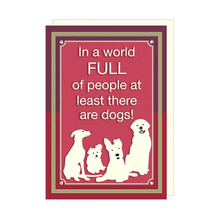 De la part du chien | Carte de vœux « Au moins, les chiens » pour la vente par The Little Dog Laughed