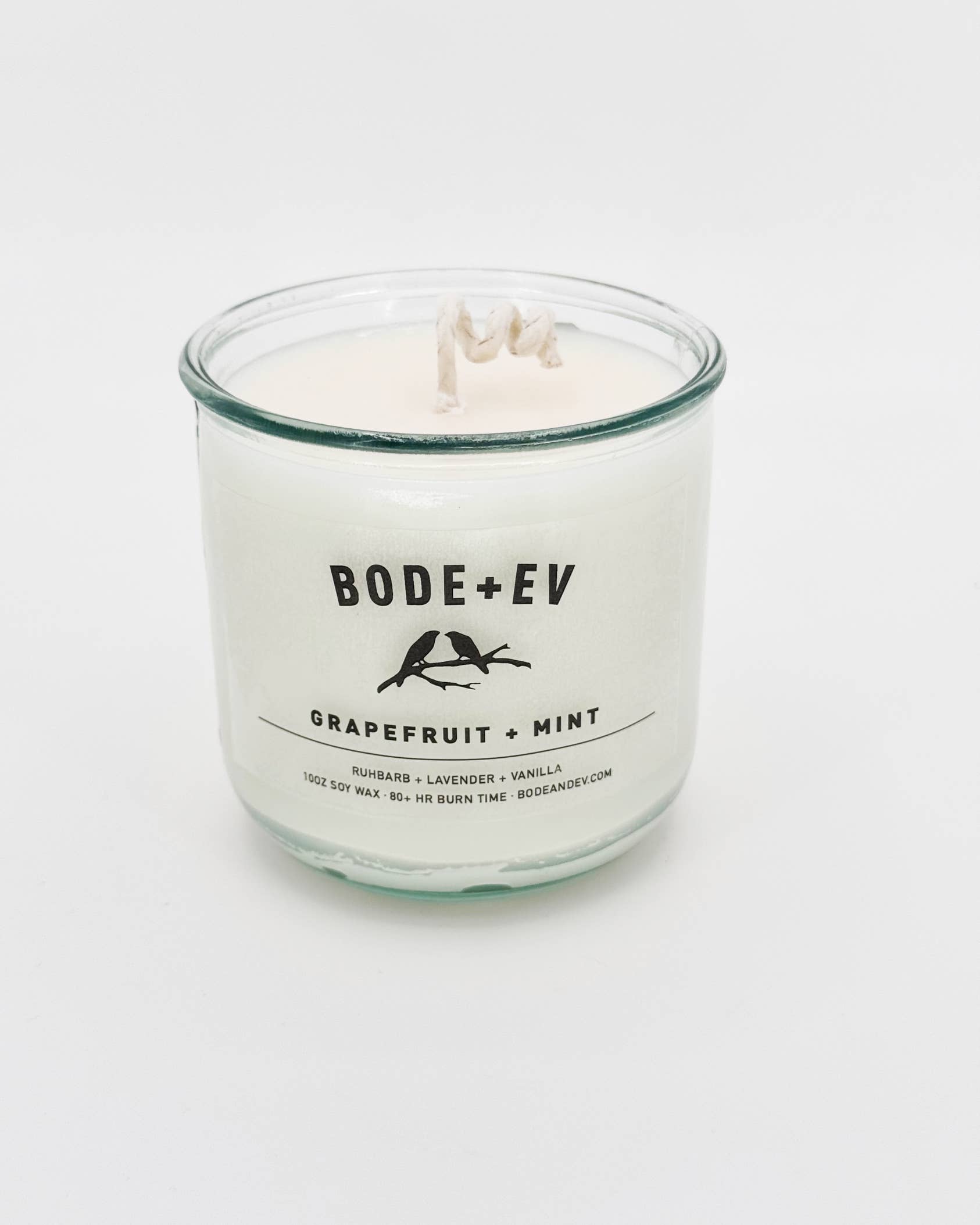 Bode+Ev - Wholesale Jar/Filled Candle - Grapefruit + Mint | Fresh Citrus & Herbal Soy Candle + Room