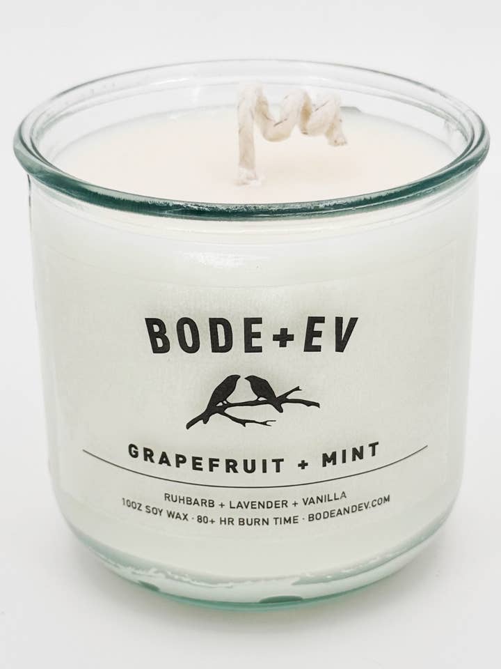 Pamplemousse + Menthe | Bougie de soja aux agrumes frais et herbes + Chambre pour la vente par Bode+Ev