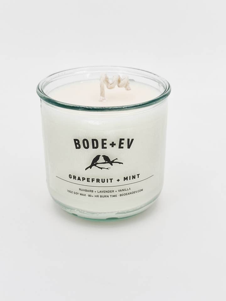 Grapefruit + Mint | Fresh Citrus & Herbal Soy Candle + Room for wholesale by Bode+Ev